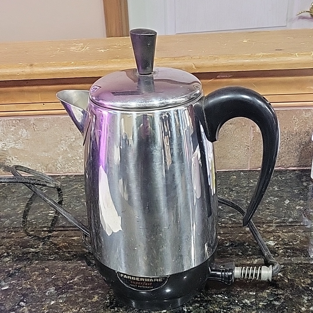Vintage Farberware Electric Coffee Percolator Superfast Automatic 2-12 Cups